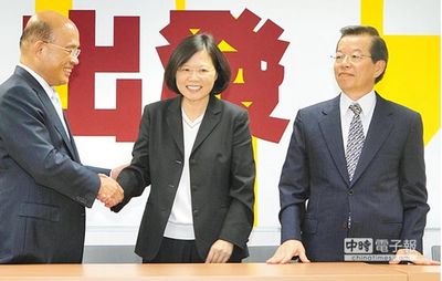 民进党主席改选蔡英文民调高苏贞昌可能避战(图)