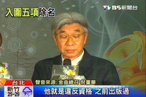 张震岳遭金曲奖取消最佳年度歌曲入围资格