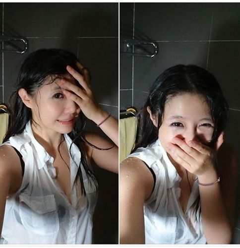 战延烧,年代主持人杨伊湄也加入战局,昨天深夜在脸书po出半透明湿身照