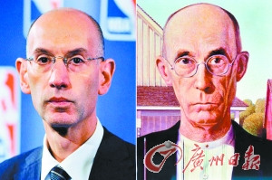 NBA总裁与名画撞脸疑与撞脸(图)