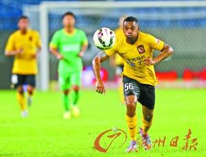 广州恒大客场1比0小胜绿城积分榜上位居次席