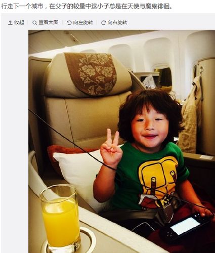 邹市明晒儿子飞机上呆萌照网友拍的太不走心2