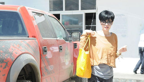 王菲素颜赴四川行善布施 私照曝光清纯美艳(组图)(4)