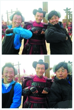 黄晓明搞怪照片玩“对眼”调侃:做怪表情哥输了