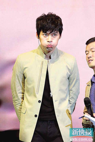 韩星玄彬亮相嘟嘴卖萌 谈吻戏准备工作害羞(图)