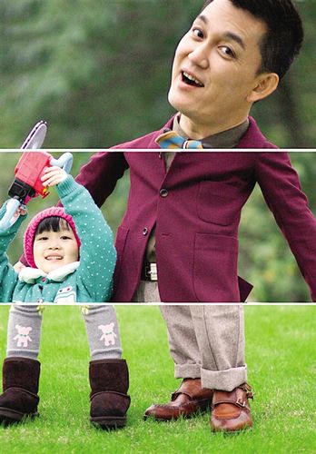 《爸爸去哪儿》村长李锐与女儿写真曝光(图)