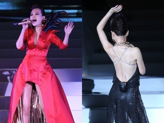 彭佳慧演唱会大露美背自曝差点爱上陈升(图)