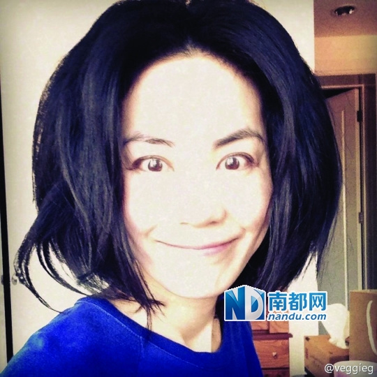 王菲晒瞪眼大头照粉丝收到天后回复后走红(图)