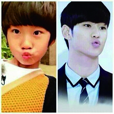 张亮儿子被曝光与韩星金秀贤“撞脸”(图)