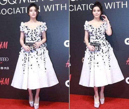 范冰冰穿白花朵裙美艳再现“花仙子”风采(图)