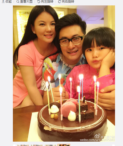 李湘为老公庆生晒全家福 告白:爱你爱你爱你(图)