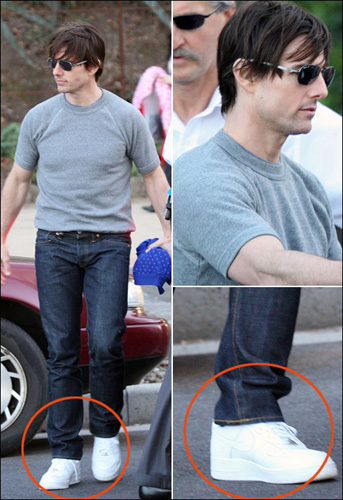 汤姆·克鲁斯身高惹质疑 脚蹬高跟鞋不如"汤嫂"高